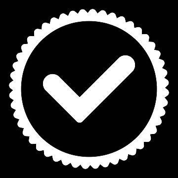 pngtree yes flat white color round stamp icon approved correct accept vector png image_19547702